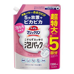 トイレマジックリン　こすらずスッキリ泡パック　ホワイトフローラルの香り　つめかえ用　１２００ｍｌ　３個セット