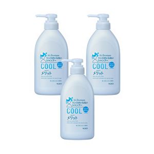 メリット　リンスのいらないシャンプークールタイプ　ポンプ　４８０ｍｌ　３個セット