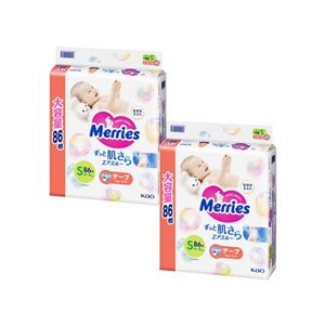 メリーズ　エアスルー　テープ　Ｓサイズ８６枚入り　２個セット