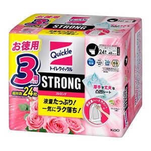 トイレクイックル　ストロング　プレミアムローズの香り　つめかえ用　２４枚　４個セット