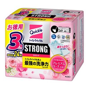 トイレクイックル　ストロング　プレミアムローズの香り　つめかえ用　２４枚　４個セット
