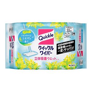 クイックルワイパー　立体吸着ウエットシート　ミモザの香り　３２枚入　２個セット