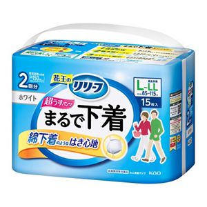 リリーフ　パンツタイプ　まるで下着２回分　Ｌ１５枚　４個セット【ケース販売】