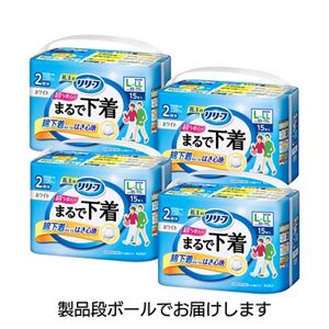 リリーフ　パンツタイプ　まるで下着２回分　Ｌ１５枚　４個セット【ケース販売】