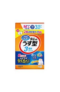 リリーフ　パンツタイプ　安心のうす型Ｍ１８枚　４個セット【ケース販売】