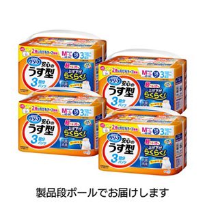 リリーフ　パンツタイプ　安心のうす型Ｍ１８枚　４個セット【ケース販売】
