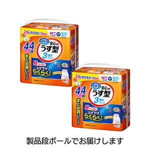リリーフ　パンツタイプ　安心のうす型Ｍ４４枚　２個セット【ケース販売】