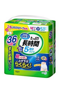 リリーフ　パンツタイプ　たっぷり長時間Ｍ３６枚　２個セット【ケース販売】