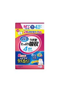 リリーフ　パンツタイプ　うす型たっぷり吸収Ｍ１６枚　４個セット【ケース販売】