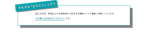 そもそも「セラミド」って？肌には本来、乾燥などの外部刺激から肌を守る機能（バリア機能）が備わっています。 その要となる成分が「セラミド」です。