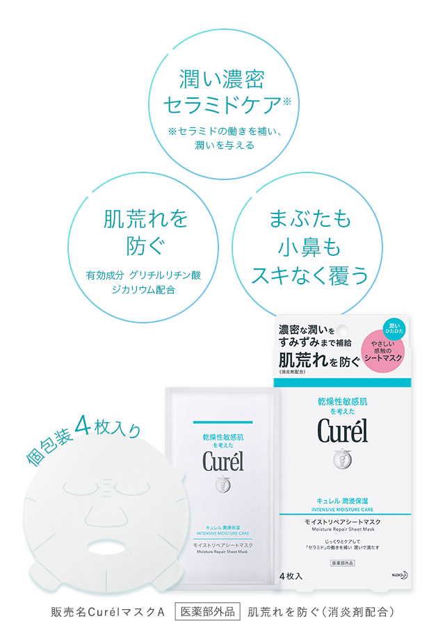 専用　キュレルパック32枚 モイストリペアシートマスク｜荒れだす予感に、ここぞの一枚。｜乾燥性