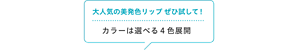 大人気の美発色リップ ぜひ試して！ カラーは選べる４色展開