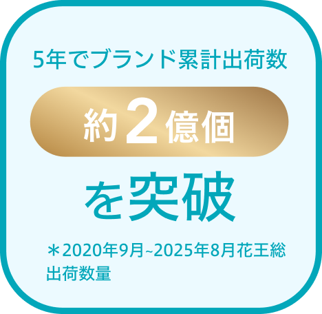 5年でブランド累計出荷数約2億個を突破
