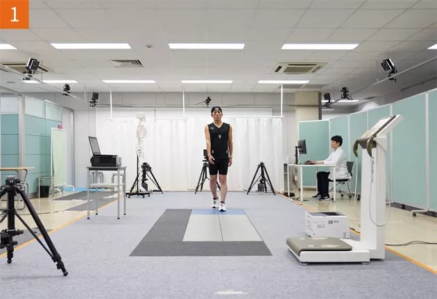 ヒトの動作を詳細に計測している時の画像