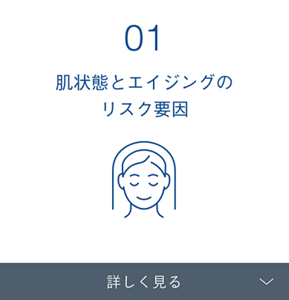 01 肌状態とエイジングのリスク要因 詳しく見る