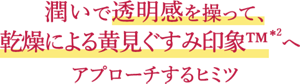 潤いで透明感を操って、乾燥による黄見ぐすみ印象へアプローチするヒミツ