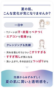 夏の肌、こんな変化が気になりませんか？