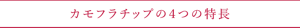 カモフラチップの4つの特長