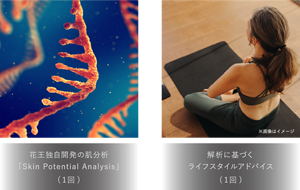花王独自開発の肌分析「Skin Potential Analysis」（1回） 解析に基づくライフスタイルアドバイス（1回）