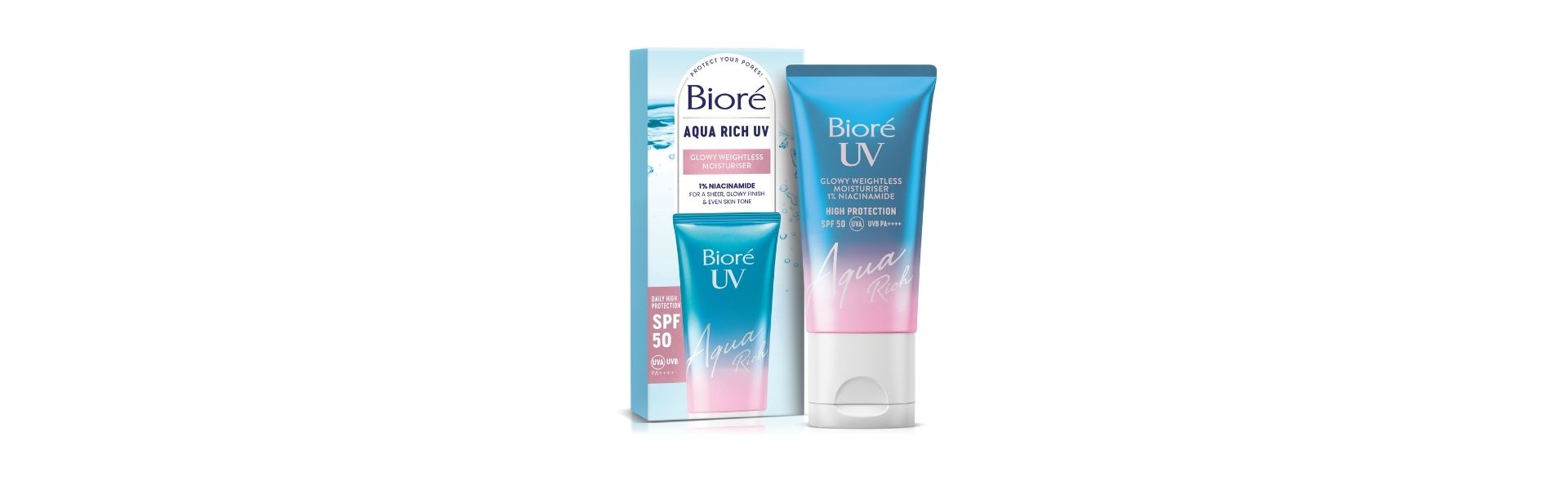 UV Aqua Rich Glowy Weightless Moisturiser SPF 50
