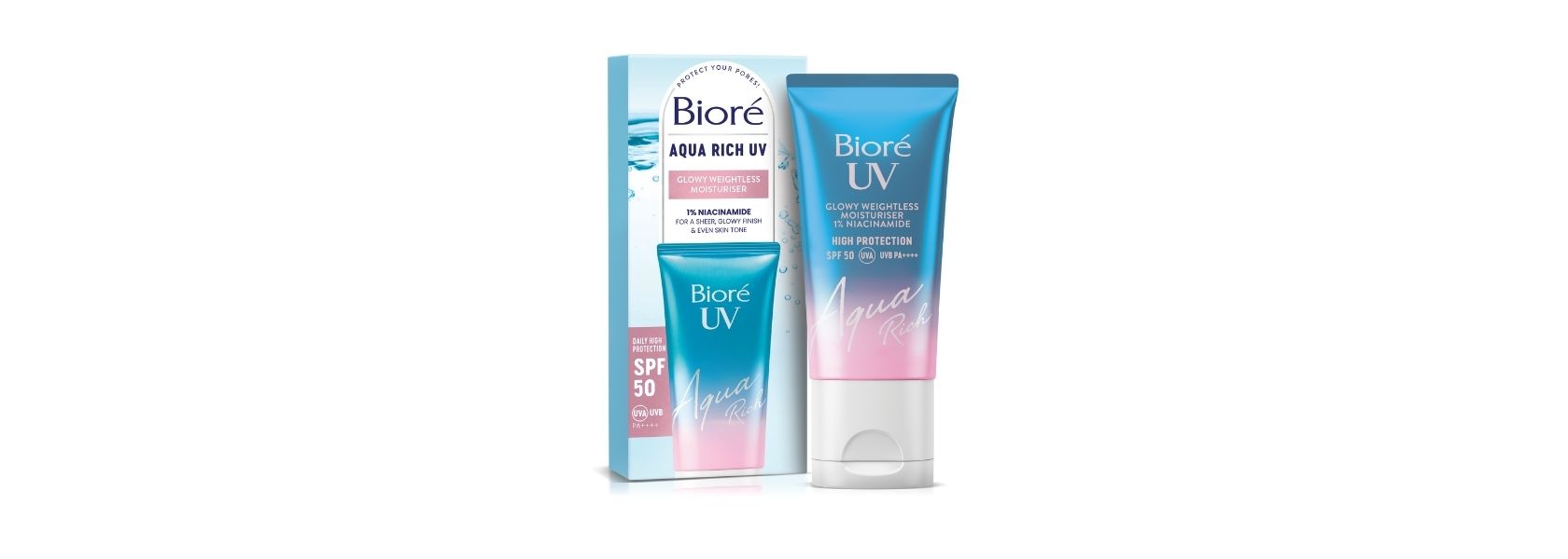 UV Aqua Rich Glowy Weightless Moisturiser SPF 50
