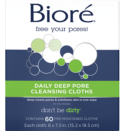 Daily Deep Pore Cleansing Cloths Facial Cleansing Wipes Biore