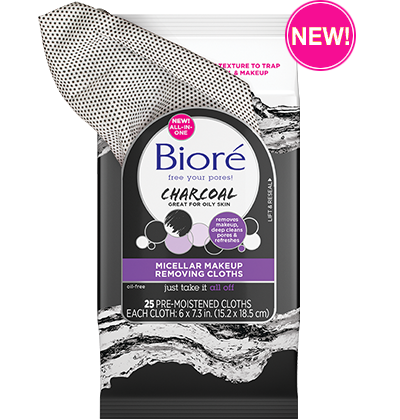 Charcoal Micellar Makeup Removing Cloths Biore Skincare