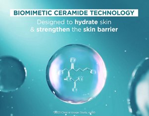 Infographic describing the benefits of the Curél Biomimetic Ceramide Technology