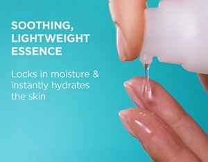 Close-up image of Curél Hydrating Water Essence being pumped onto fingers