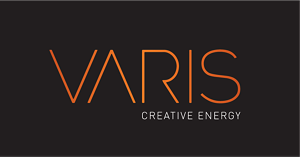 VARIS_CE_Logo_CopperGradient_OnCharcoalGrey