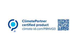 Climate neutral label attesting the products climate neutrality.