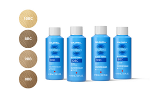 product shot of four goldwell colorance gloss tones on white background