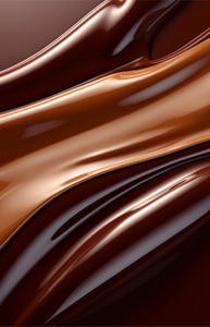 Processed collage of melted liquid chocolate texture. Background for banner, backdrop or texture