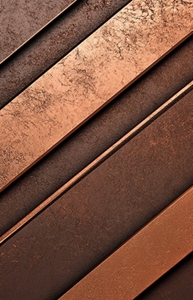 Diagonal copper and dark brown metallic stripes.  A textured, modern background.