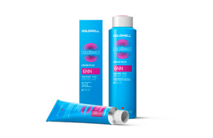 One blue-packaged Colorance bottle and one tube in front of bright background