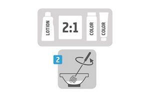 Use lotion and color at a 2:1 ratio