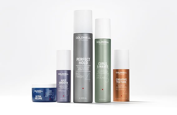 Goldwell Professional hair styling products including hair spray