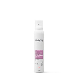 a package of goldwell stylesign shaping and finishing spray on a white background