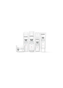five goldwell products bond pro for hair lined up horizontally in a row on a white background