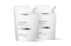 two goldwell product system texture products on a white background
