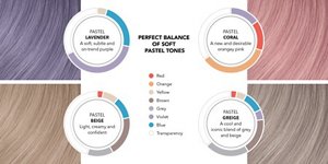 Woman with grey hair smiling and glancing at her right on light grey background