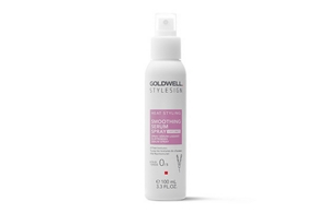 a package of goldwell stylesign smoothing serum spray on a white background