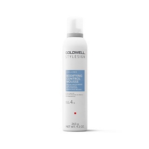 a package of goldwell stylesign bodifying control mousse on a white background