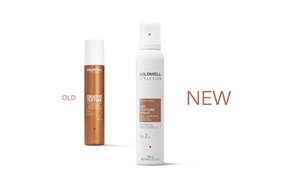 a package of goldwell stylesign dry boost and dry texture spray on a white background
