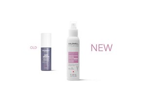 a package of goldwell stylesign sleek perfection and smoothing serum spray on a white background