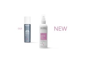 a package of goldwell stylesign soft volumizer and everyday blow-dry spray on a white background