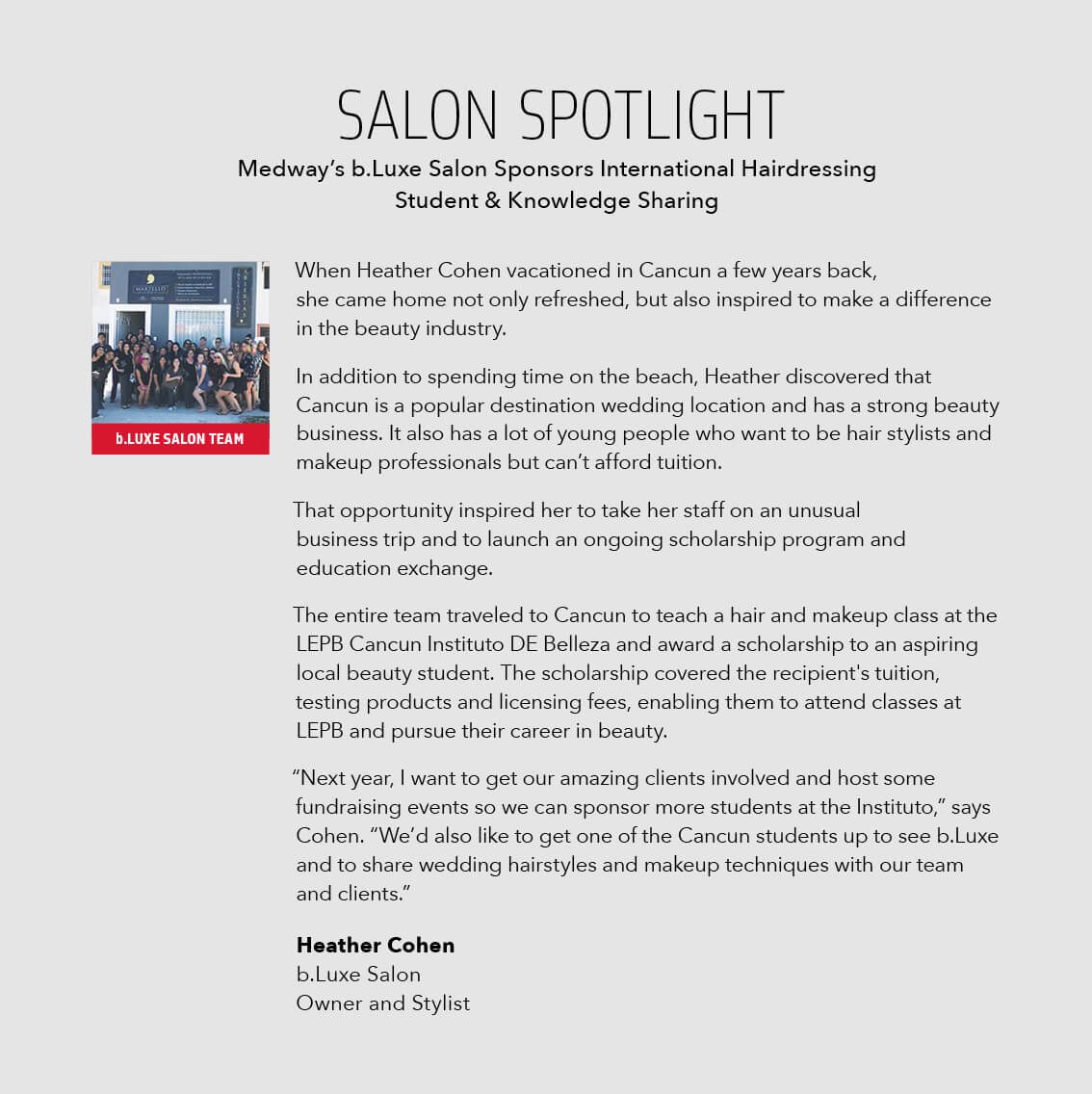 Goldwell Medway S B Luxe Salon Sponsors International Hairdressing By having the best instagram profile possible! goldwell medway s b luxe salon sponsors