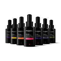 A group shot of Goldwell's @Pure Pigments Color Additives, showcasing the variety of colors in the product range