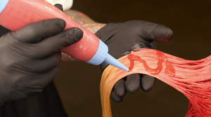 Model posing for Color of The Year Product by Goldwell