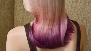 Model posing for Velvet Gradients Product by Goldwell